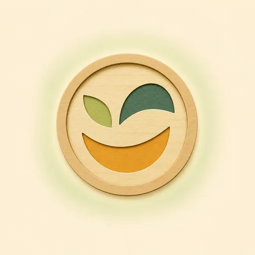La broche de Camille, un disque d'encre cerclé d'orange.